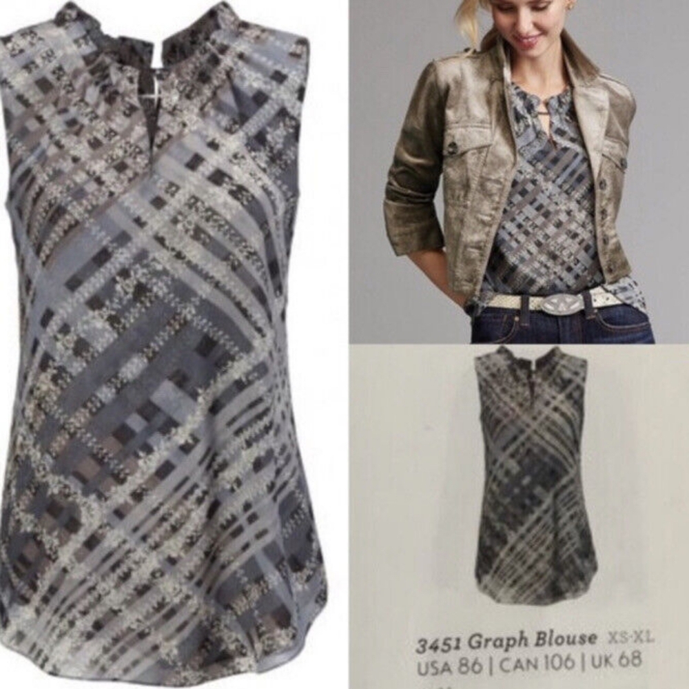 Cabi Women's  Sleeveless Patterned Top size Small